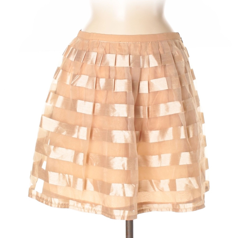 Sweet Sinammon Striped A Line Mini Skirt medium